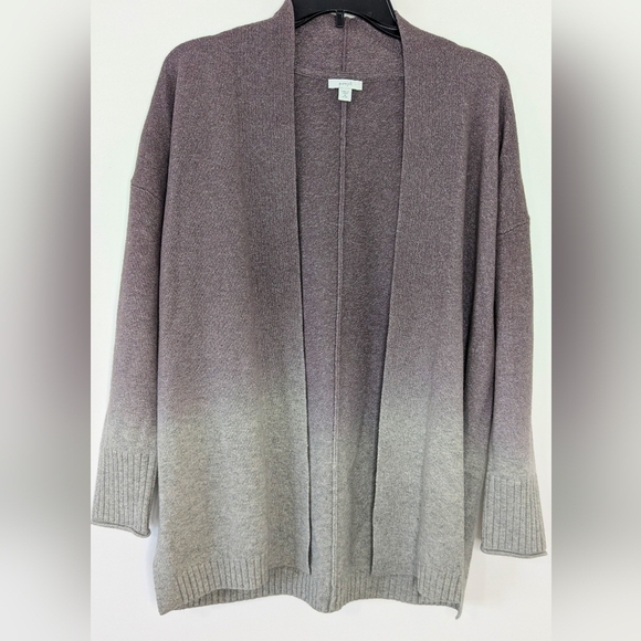 J. Jill (PureJill) Purple Gray Ombre Mid Length Cardigan Oversized XS Petite - Picture 1 of 5